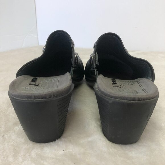 Romika Black Leather Mule Clogs Size 37 (6.5) - Picture 5 of 12